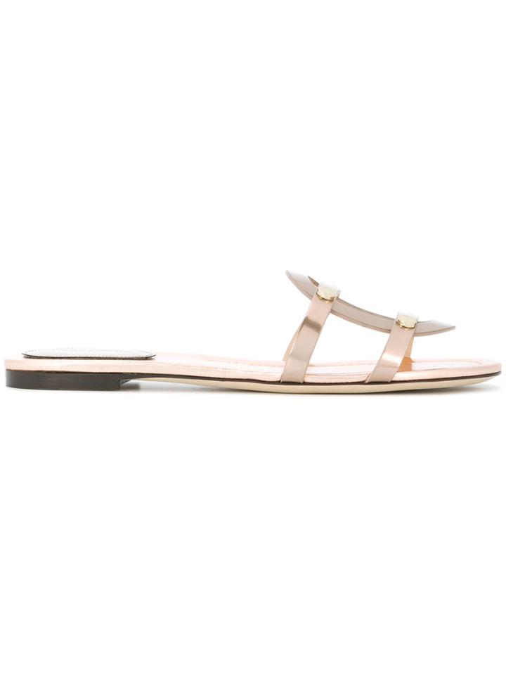 Jimmy Choo Damaris Flat Sandals - Metallic
