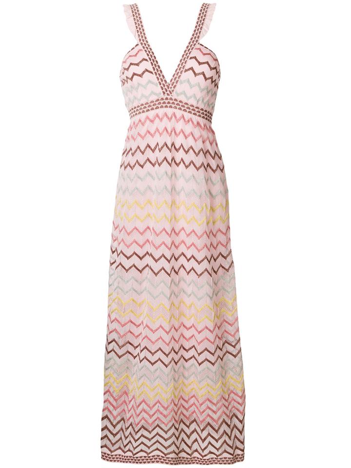 M Missoni Zig-zag Maxi Dress - Pink & Purple