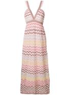 M Missoni Zig-zag Maxi Dress - Pink & Purple