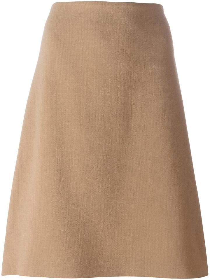 Agnona A-line Skirt, Women's, Size: 46, Brown, Spandex/elastane/wool