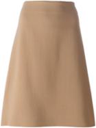 Agnona A-line Skirt, Women's, Size: 46, Brown, Spandex/elastane/wool