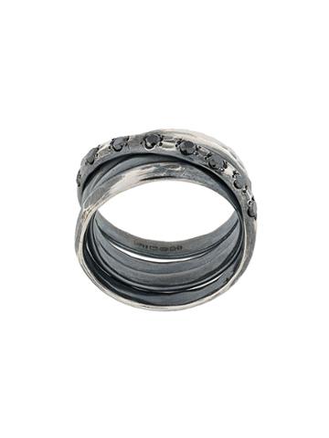 Chin Teo Diamond Cagemini Band Ring - Metallic
