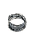Chin Teo Diamond Cagemini Band Ring - Metallic