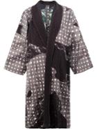 Homme Plissé Issey Miyake Printed Coat, Men's, Size: 1, Grey, Polyester