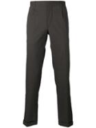 Prada Square Pattern Tailored Trousers, Men's, Size: 44, Brown, Cotton/polyamide/spandex/elastane