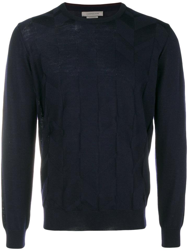 Corneliani Crew Knit Sweater - Blue