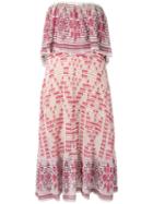 Cecilia Prado - Knit Midi Dress - Women - Acrylic/lurex/viscose - M, Red, Acrylic/lurex/viscose