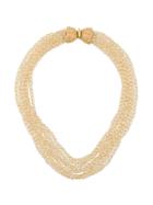 Valentino Vintage Beaded Necklace - Gold