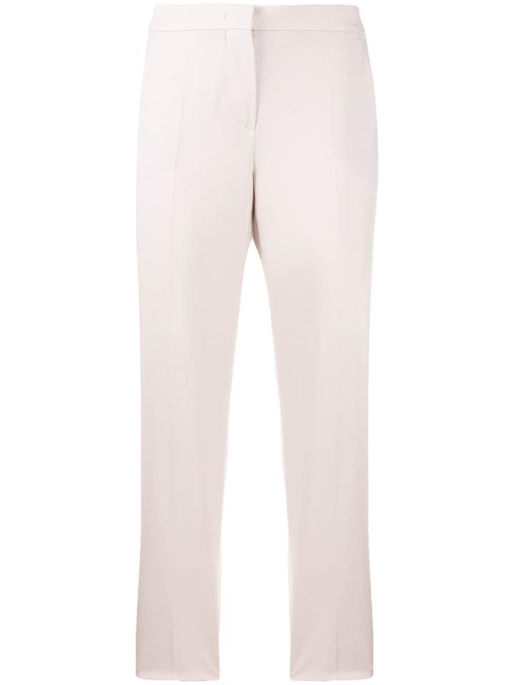 Max Mara Cropped Slim Trousers - Neutrals