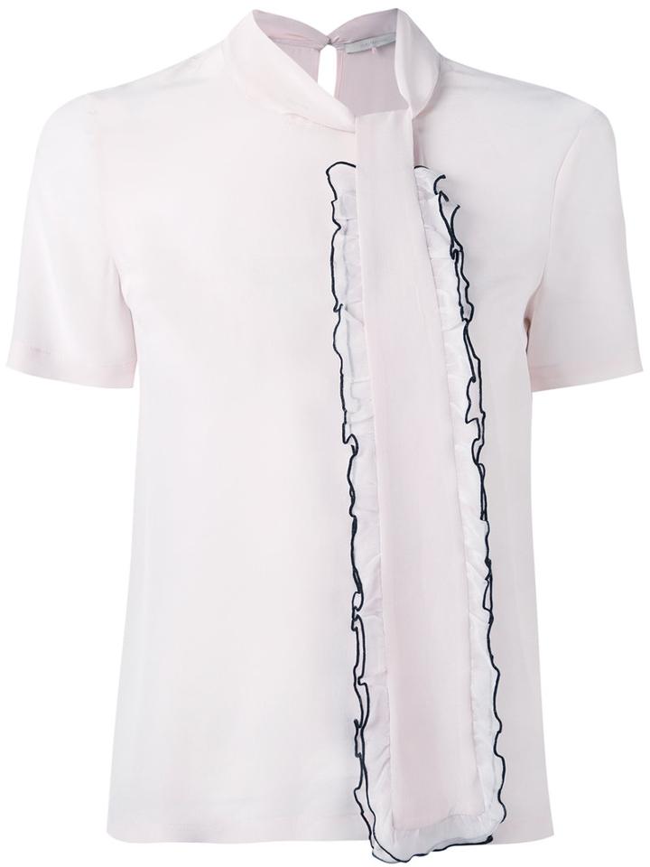 L'autre Chose - Contrast Pleat Shirt - Women - Silk - 44, Pink/purple, Silk