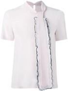 L'autre Chose - Contrast Pleat Shirt - Women - Silk - 44, Pink/purple, Silk