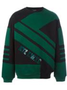 Ktz Geometric Print Sweatshirt, Men's, Size: Medium, Black, Cotton