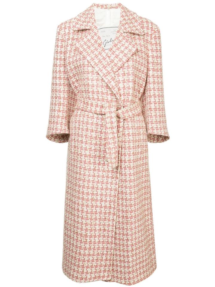 Giuliva Heritage Collection Belted Long Coat - Pink