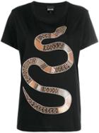 Just Cavalli Embellished Snake T-shirt - Black