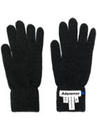 Ader Error Logo Patch Knit Gloves - Black
