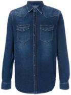 Maison Margiela Military Style Double Fastening Shirt - Blue