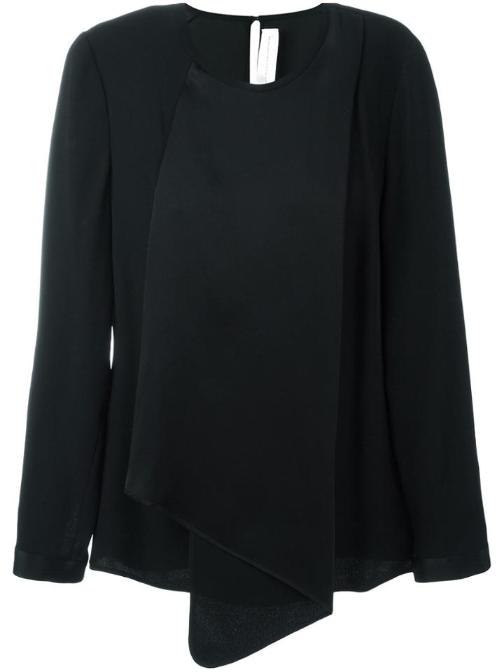 Victoria Victoria Beckham 'double Fold' Blouse - Black