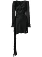 Philipp Plein Stylish Wrap Dress - Black