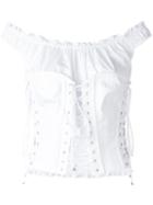 Dolce & Gabbana Corsetry Blouse, Women's, Size: 42, White, Cotton