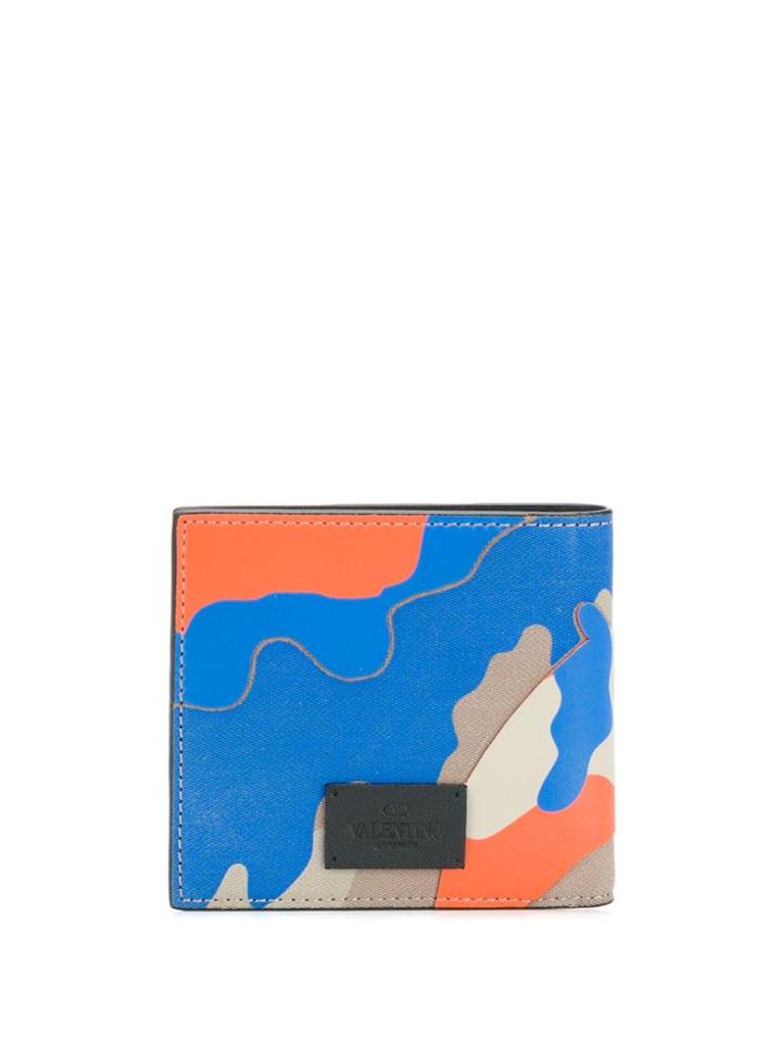 Valentino Valentino Garavani Camouflage Wallet - Blue
