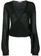 Michael Michael Kors Wrap Long-sleeve Sweater - Black