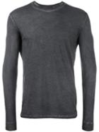 Majestic Filatures Round Neck Longsleeved T-shirt, Men's, Size: Xl, Black, Cotton/cashmere