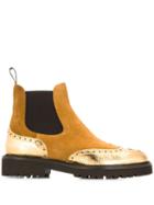 Doucal's Colour Block Ankle Boots - Gold