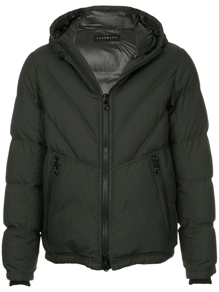 Roarguns Hooded Quilted Jacket - Black