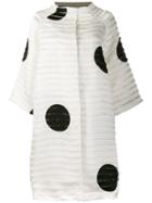 Gianluca Capannolo Fringed Oversized Coat - White