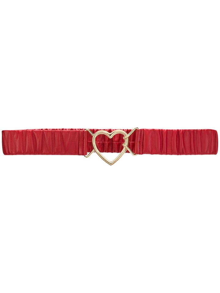 Dolce & Gabbana Heart Buckle Belt - Red