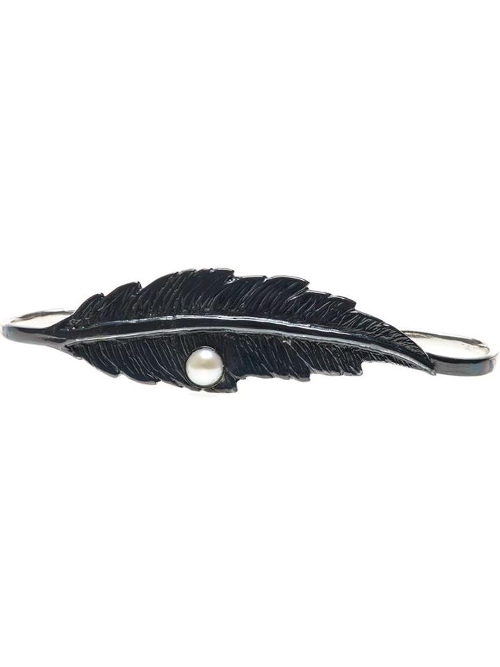 Leivankash Feather And Pearl Hand Bracelet