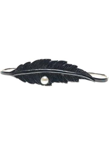 Leivankash Feather And Pearl Hand Bracelet