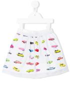 Simonetta - Car Print Full Skirt - Kids - Cotton/polyester - 18 Mth, White