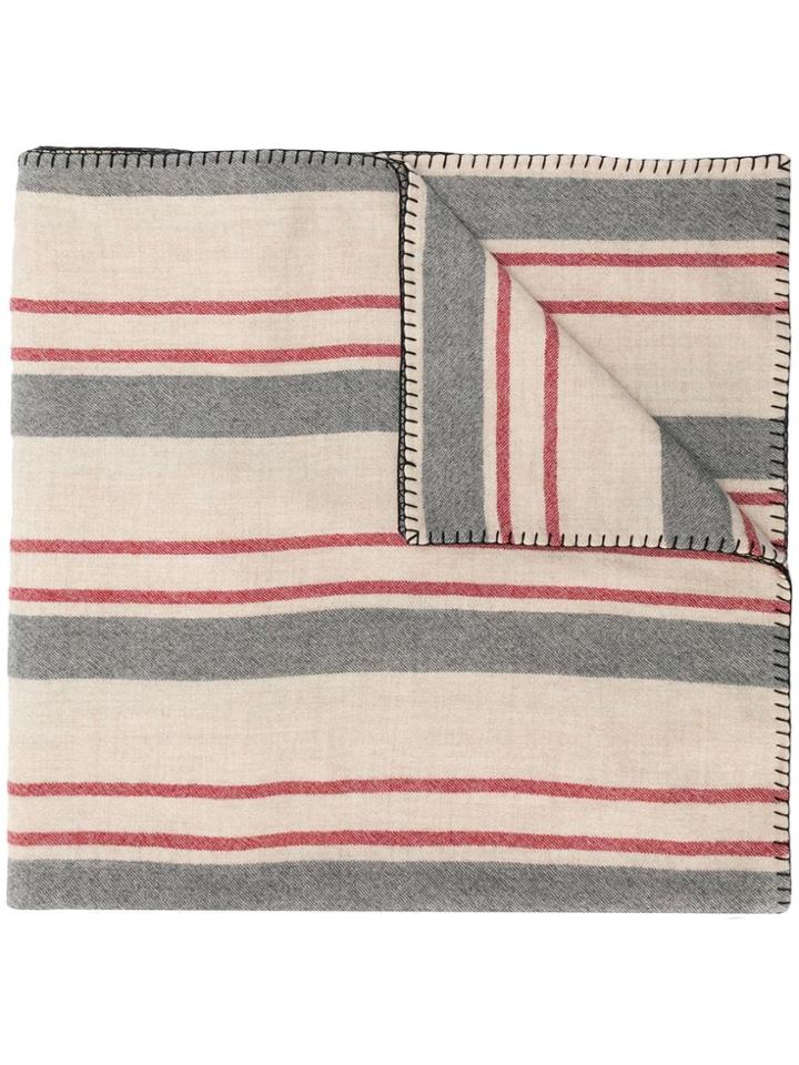 Loewe Striped Blanket Scarf - Nude & Neutrals