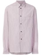 Lanvin Striped Straight Hem Shirt - Pink & Purple