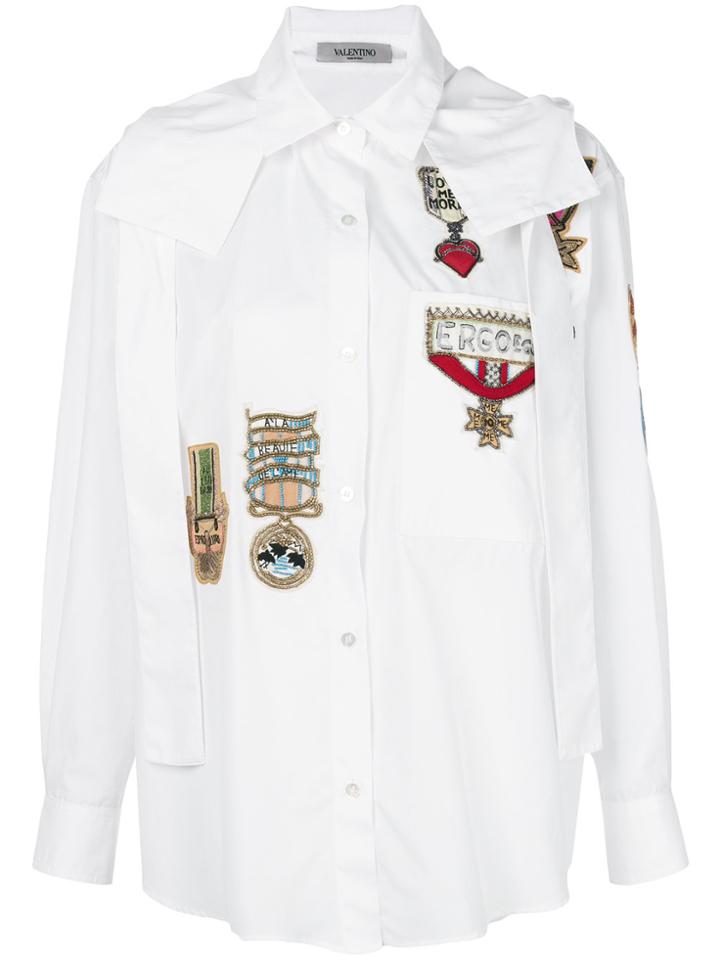 Valentino Military Insignia Shirt - White