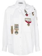 Valentino Military Insignia Shirt - White
