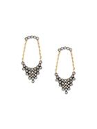 Yannis Sergakis Diamond And Chain Drop Earrings - Metallic