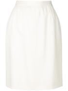Yves Saint Laurent Vintage Straight Skirt - White