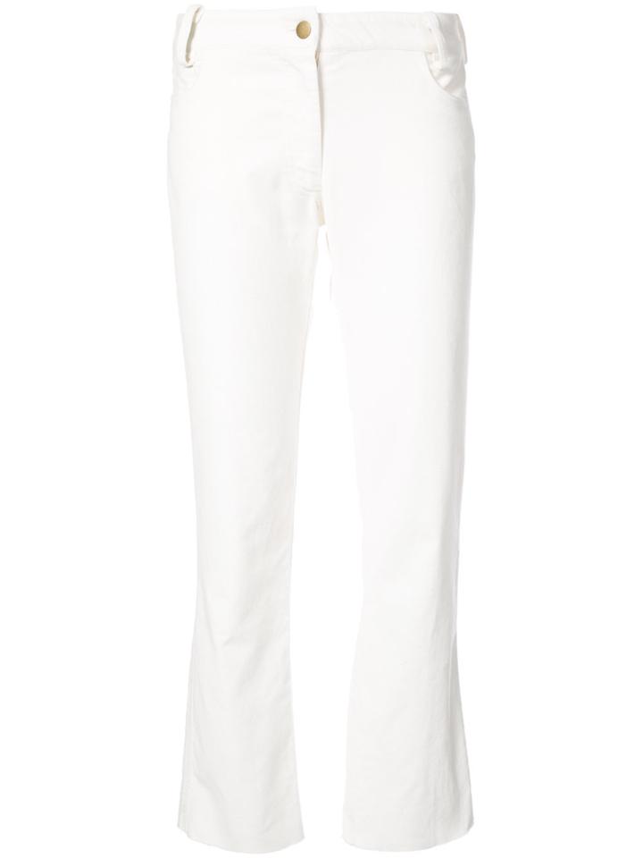 Harvey Faircloth Cropped Jeans - White