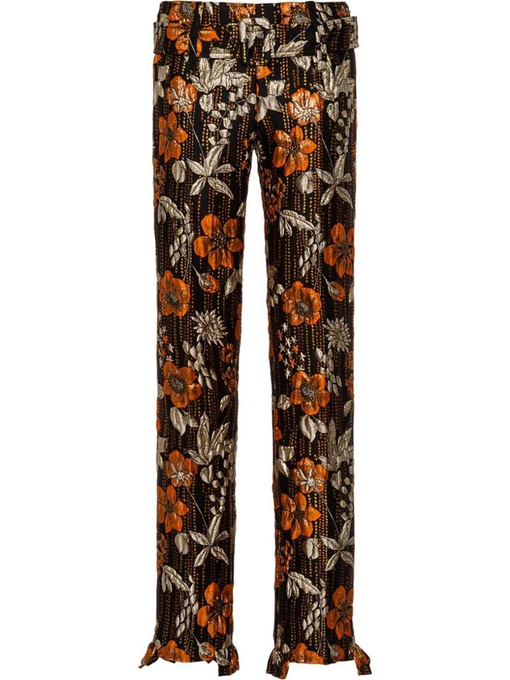 Prada Cloqué Slim Trousers - Orange