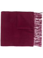 N.peal Cashmere Fringed Scarf - Pink & Purple