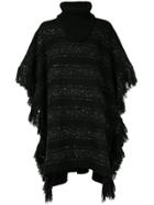Takahiromiyashita The Soloist Glitter Stripe Panels Oversized Poncho