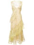 Rodarte Flared Ruffled Details Dress - Yellow & Orange