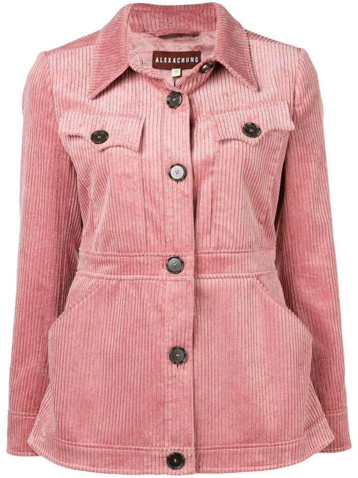 Alexa Chung Corduroy Jacket - Pink & Purple