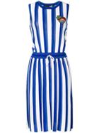 Love Moschino Striped Flared Dress - White