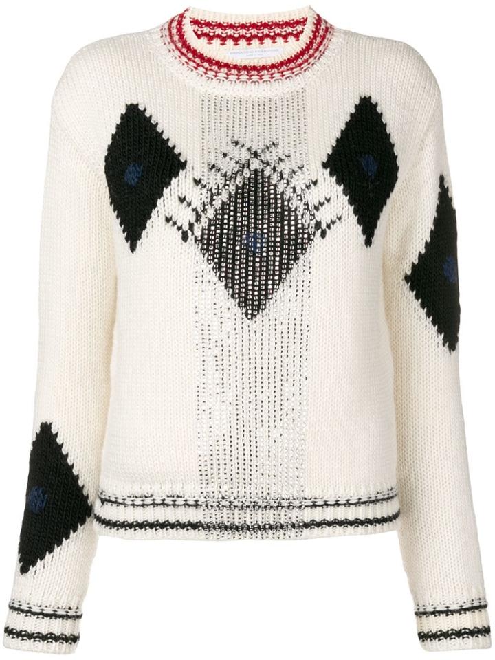 Ermanno Scervino Embellished Jumper - White