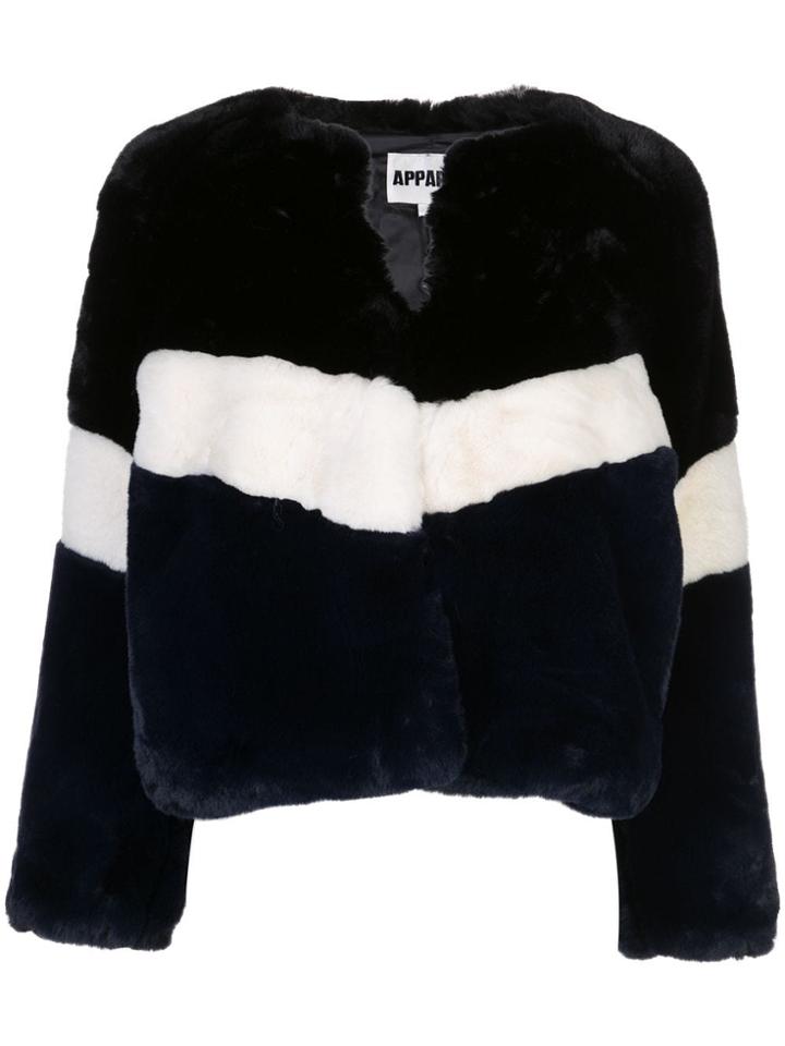 Apparis Brigitte Panelled Faux-fur Jacket - Black