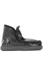 Mou Knitted Detail Sneaker Boots - Black