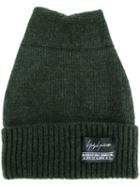 Yohji Yamamoto Square Top Knit Cap, Men's, Green, Acrylic/nylon/wool